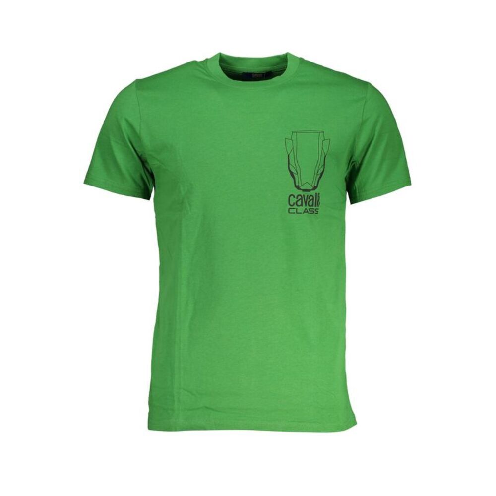 Cavalli Class Verde Cotton Mens Men's T-Shirt